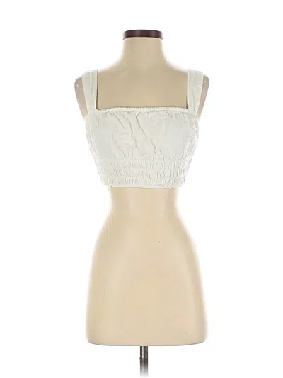 Pre-owned Weworewhat Sleeveless Top Ivory Sweetheart Neckline Tops In White