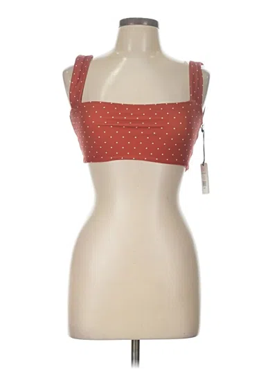 Pre-owned Weworewhat Sleeveless Top Orange Square Neckline Tops