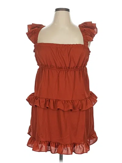 Pre-owned Weworewhat Sleeveless Top Orange Strapless Neckline Tops