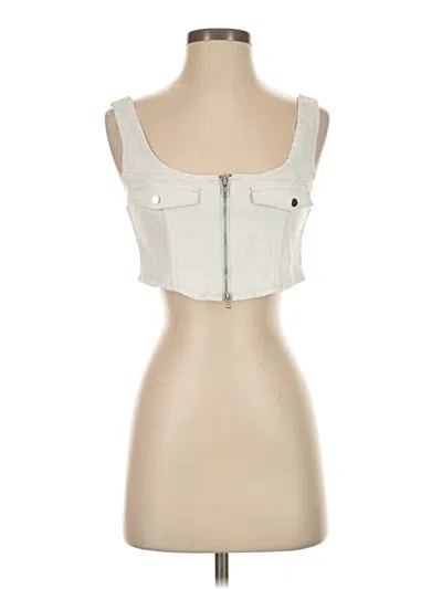 Pre-owned Weworewhat Sleeveless Top Silver Sweetheart Neckline Tops