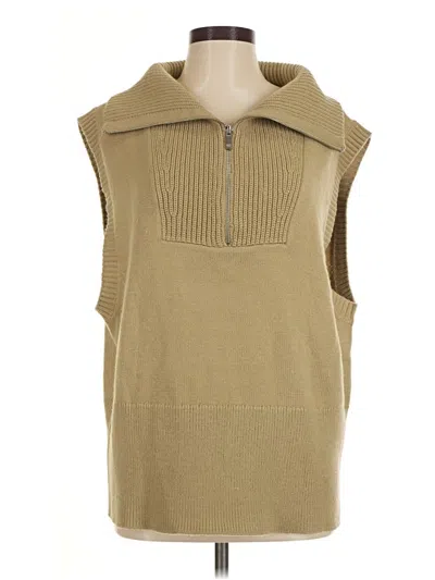 Pre-owned Weworewhat Sleeveless Top Tan Cowl Neck Tops