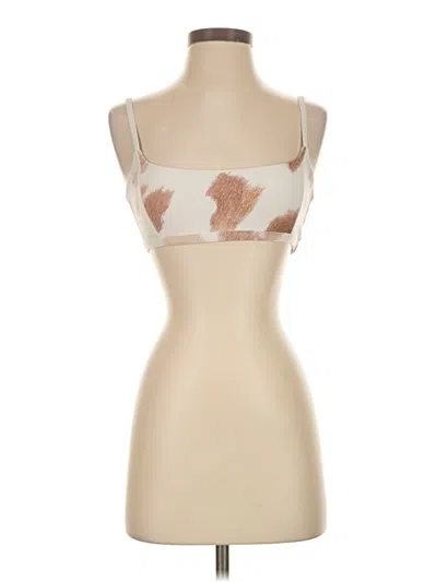 Pre-owned Weworewhat Sleeveless Top Tan Strapless Neckline Tops