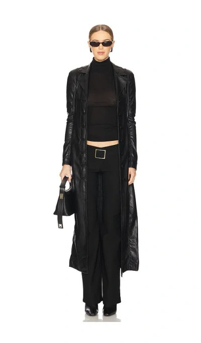 Weworewhat Slim Faux Leather Jacket In Black