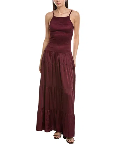 Weworewhat Smocked Drop Waist Maxi Dress In Plum