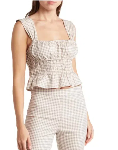 Weworewhat Smocked Top In Whisper White In Neutral