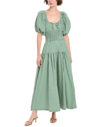 Weworewhat Smocked Waist Midi Dress In Green