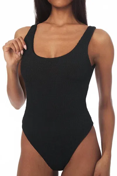 Weworewhat Spongie Scoop One Piece Swimsuit In Black
