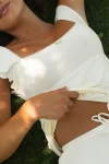 Weworewhat Square Neck Babydoll Top In Antique White, Women's At Urban Outfitters In White