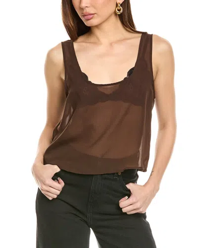 WEWOREWHAT SQUARE NECK CHIFFON TANK
