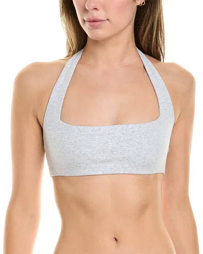 Weworewhat Square Neck Halter Bra In Grey