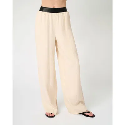 Weworewhat Straight Leg Pant In Black/taupe