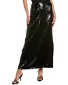 Weworewhat Straight Sequin Midi Skirt In Black