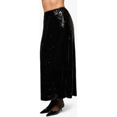 Weworewhat Straight Sequin Skirt In Black
