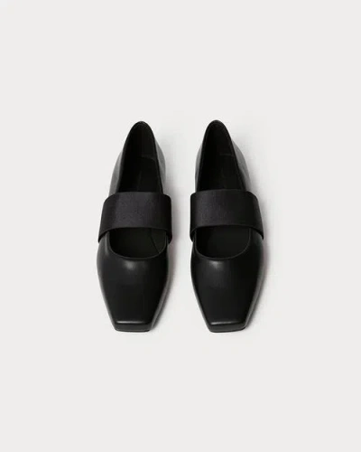 Weworewhat Strap Ballet Flat In Black