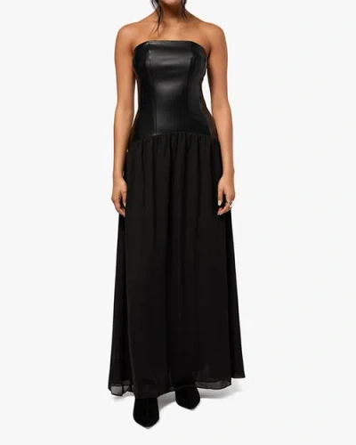 Weworewhat Strapless Corset Gown In Black