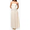 Weworewhat Strapless Corset Gown In Ivory