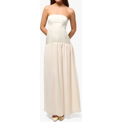 Weworewhat Strapless Corset Gown In Ivory