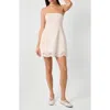 Weworewhat Strapless Cotton Peplum Minidress