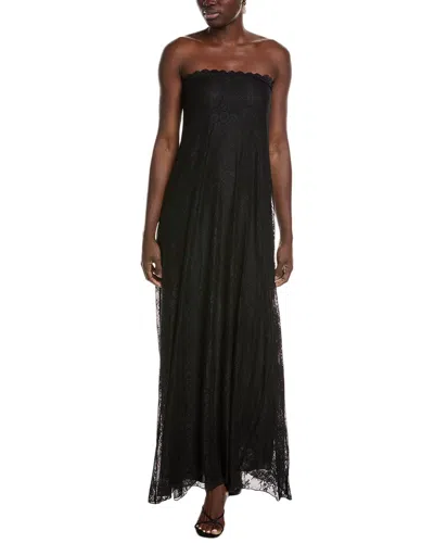 Weworewhat Strapless Lace Maxi Dress In Black