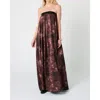 Weworewhat Strapless Maxi Dress In Chestnut Multi