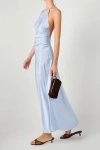 Weworewhat Halter Tie-neck Maxi Dress In Blue
