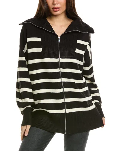 Weworewhat Striped Sweater In Black