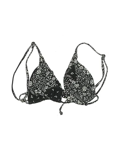 Pre-owned Weworewhat Swimsuit Top Black Paisley Pattern Swimwear