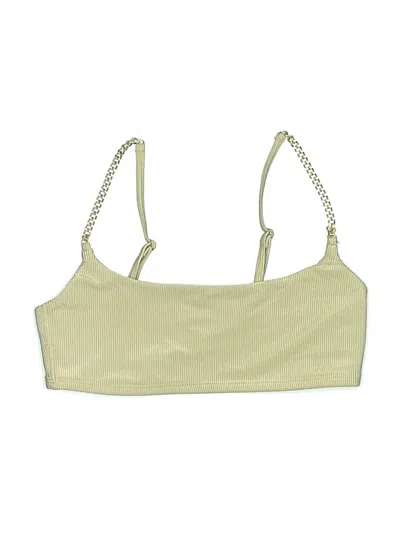 Pre-owned Weworewhat Swimsuit Top Gold Swimwear