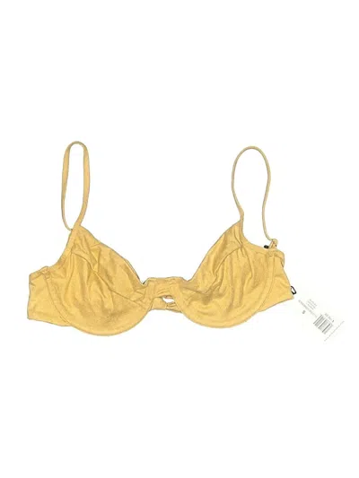 Weworewhat Swimsuit Top Gold Swimwear