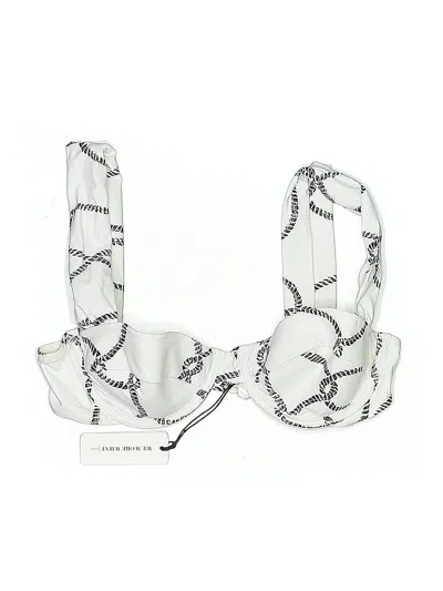 Weworewhat Swimsuit Top White Swimwear