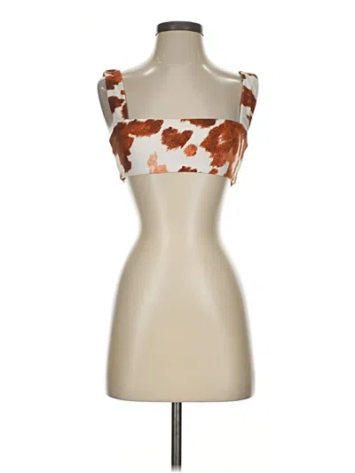 Pre-owned Weworewhat Tank Top Brown Strapless Neckline Tops