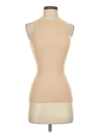 Pre-owned Weworewhat Tank Top Tan Halter Neckline Tops