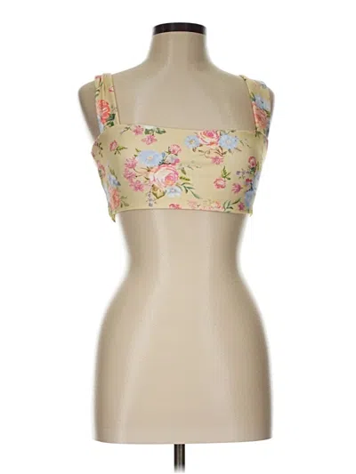 Pre-owned Weworewhat Tank Top Tan Strapless Neckline Tops