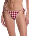 Weworewhat Tie Bikini Bottom In Brown