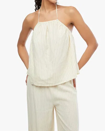 Weworewhat Tie Neck Halter In Cream In Neutral