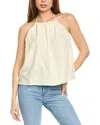 Weworewhat Tie-neck Linen-blend Halter Top In White