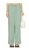 Weworewhat Tie Waist Pant In Fern Multi