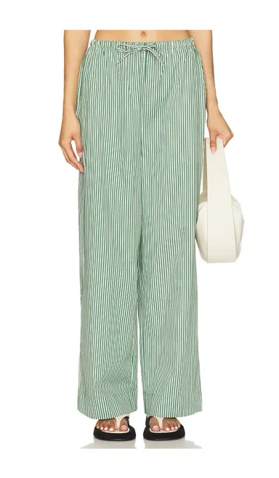 Weworewhat Tie Waist Pant In Fern Multi