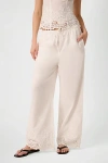 Weworewhat Tie Waist Wide Leg Pants In Neutral