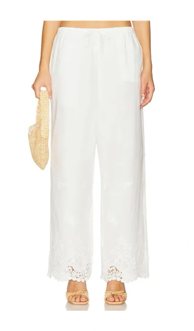Weworewhat Tie Waist Pant In White
