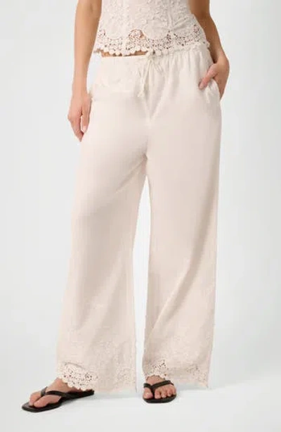 Weworewhat Tie Waist Wide Leg Pants