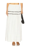 Weworewhat Tiered Midi Skirt In White