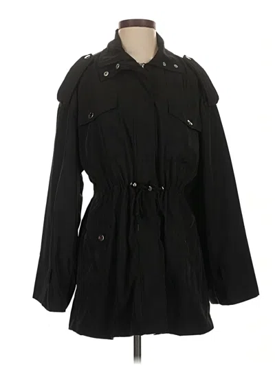 Pre-owned Weworewhat Trenchcoat In Black
