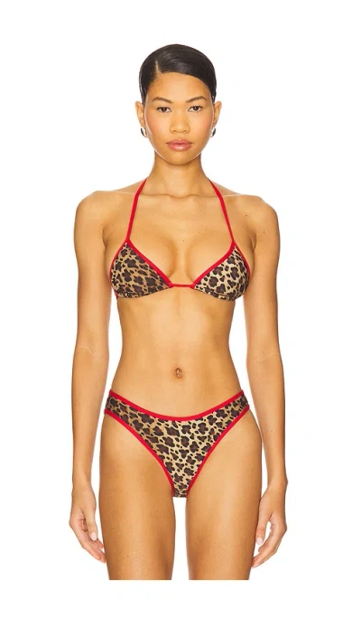 Weworewhat Triangle Bikini Top In Multi