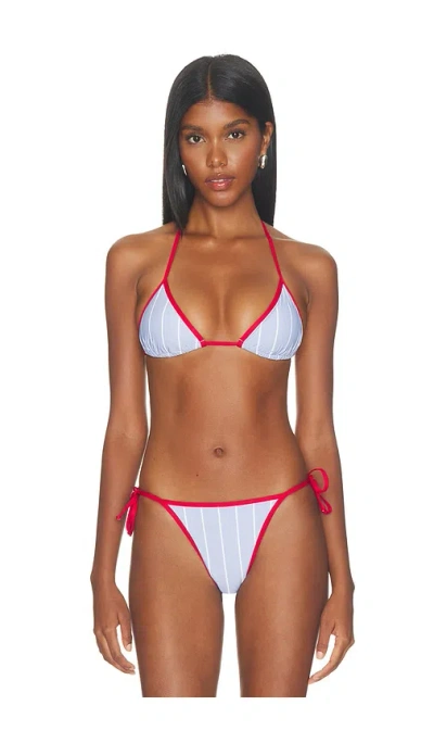 Weworewhat Triangle Bikini Top In Multi