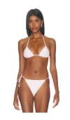 Weworewhat Triangle Bikini Top In Multi