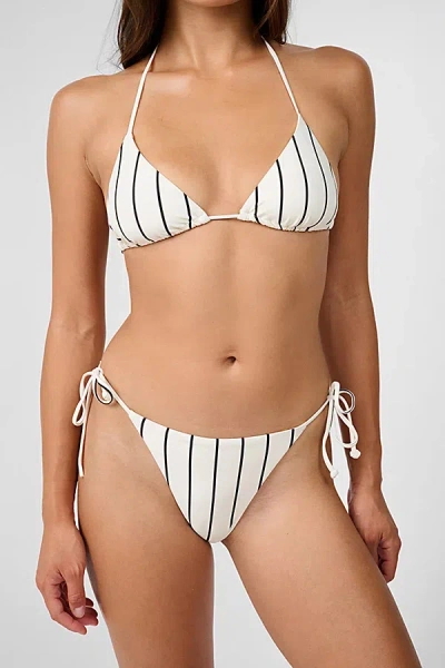 WEWOREWHAT TRIANGLE STRING BIKINI TOP IN ANTIQ WHT/BL MT, WOMEN'S AT URBAN OUTFITTERS