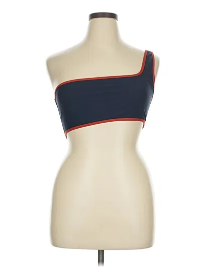 Pre-owned Weworewhat Tube Top Blue One Shoulder Neckline Tops