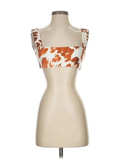 Pre-owned Weworewhat Tube Top Brown Strapless Neckline Tops