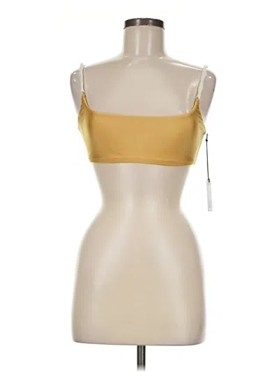 Pre-owned Weworewhat Tube Top Gold Strapless Neckline Tops